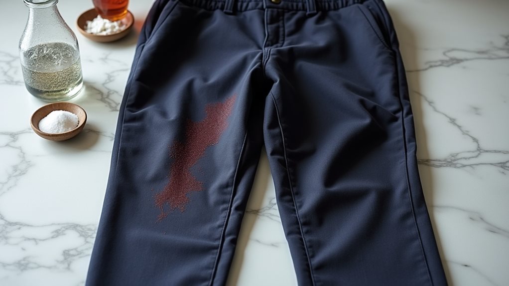 gentle stain treatment advised