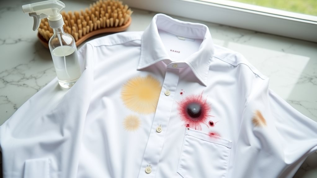 treat stains before cleaning