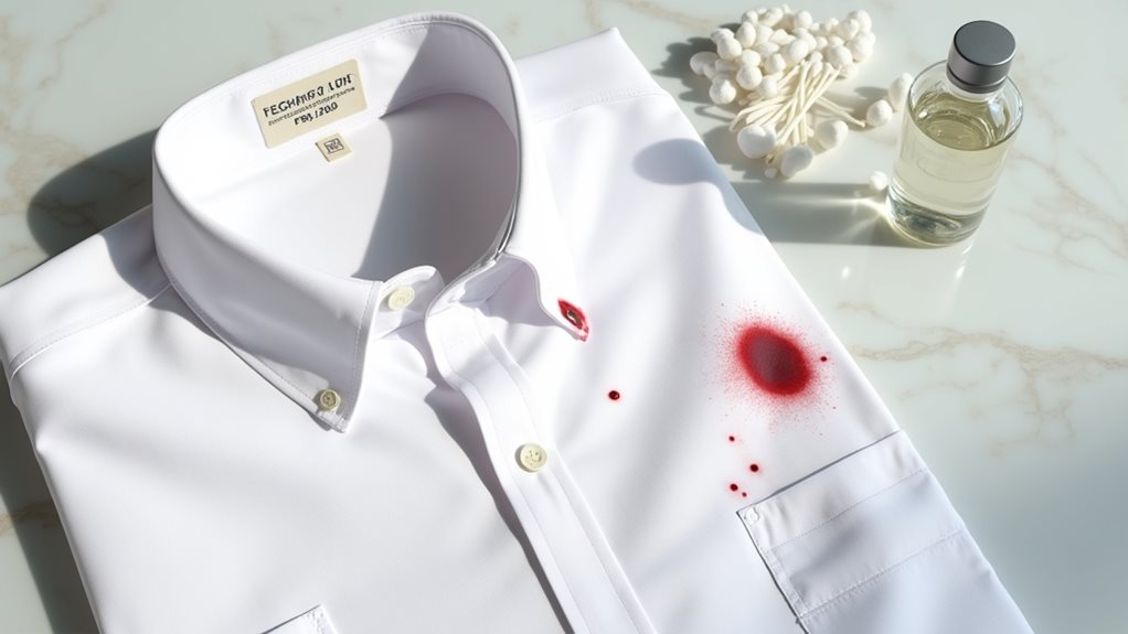 blood stain pre treatment steps