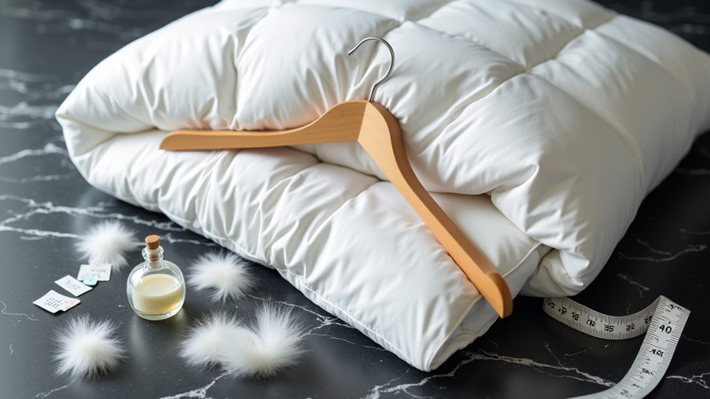 comforter size and material