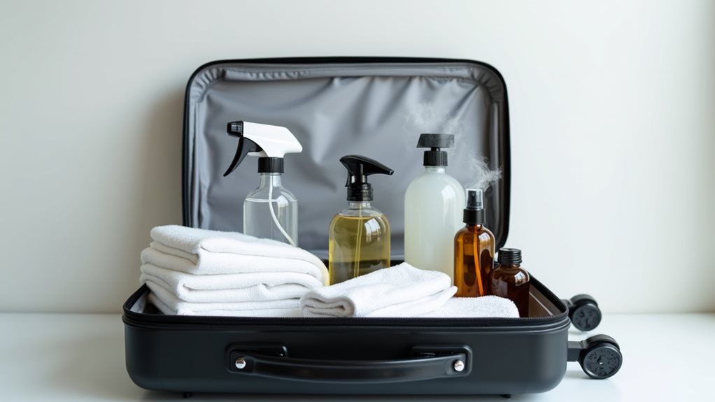 disinfect suitcase after travel