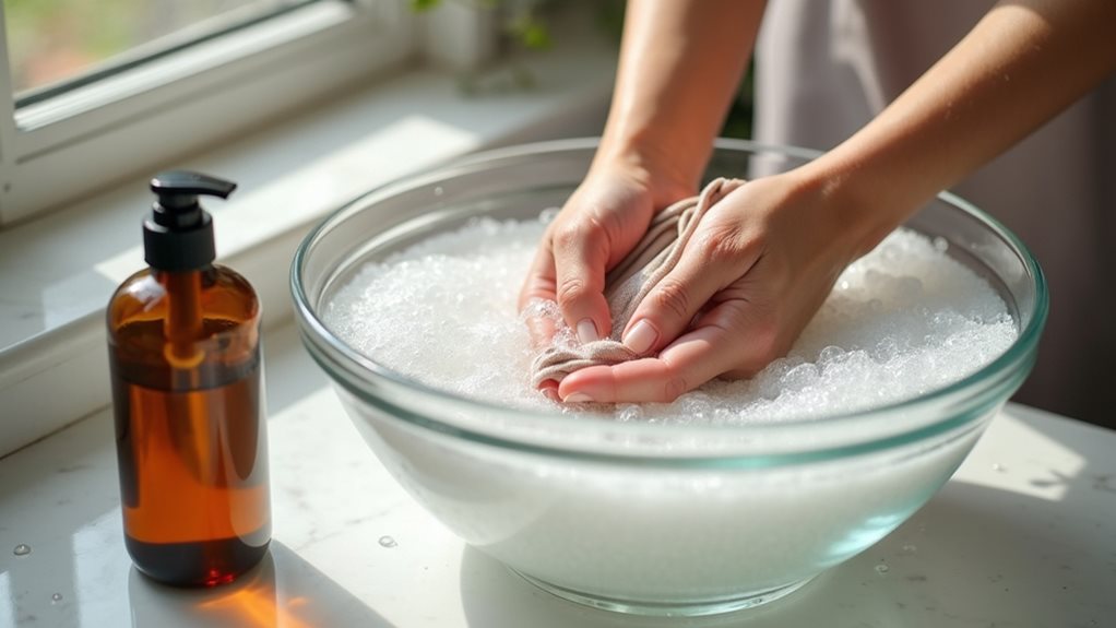 gentle hand washing process