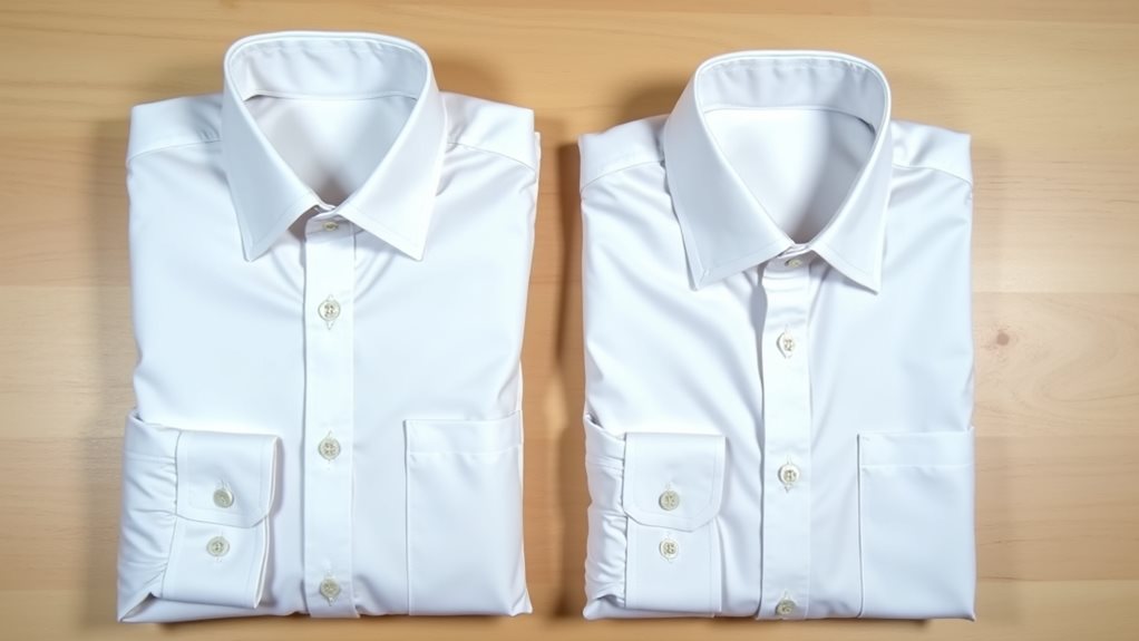 laundered vs dry cleaned shirts