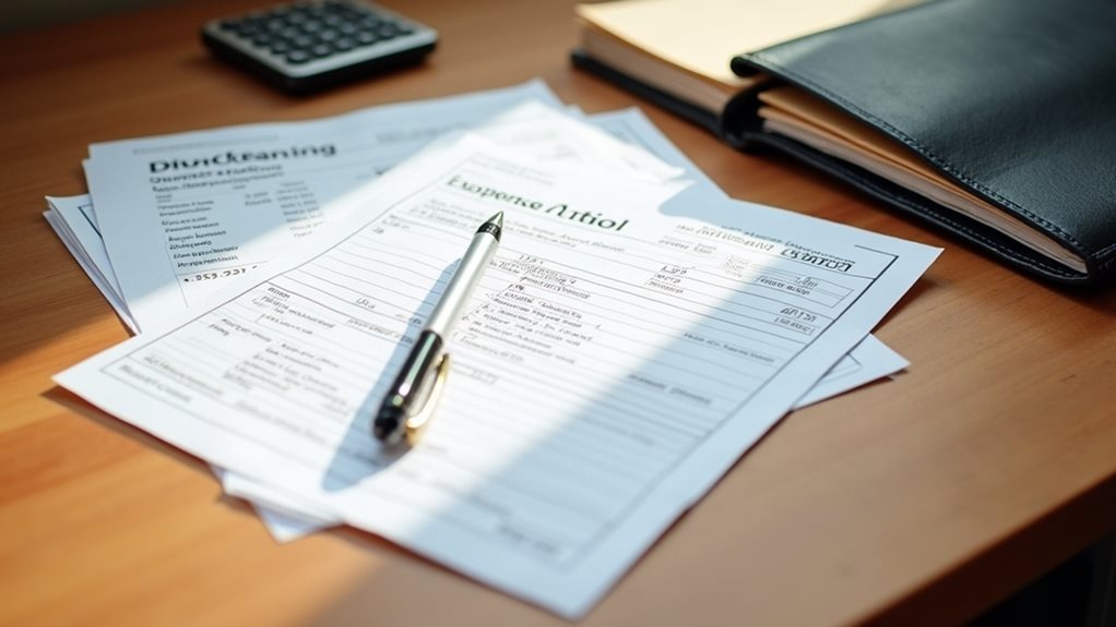 organized documentation for expenses