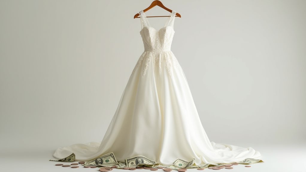 regional wedding dress cleaning costs