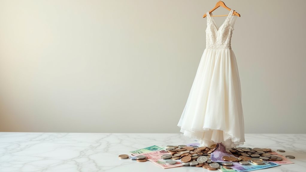 regional wedding dress cleaning costs