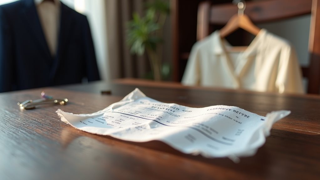 retrieving lost dry cleaning ticket