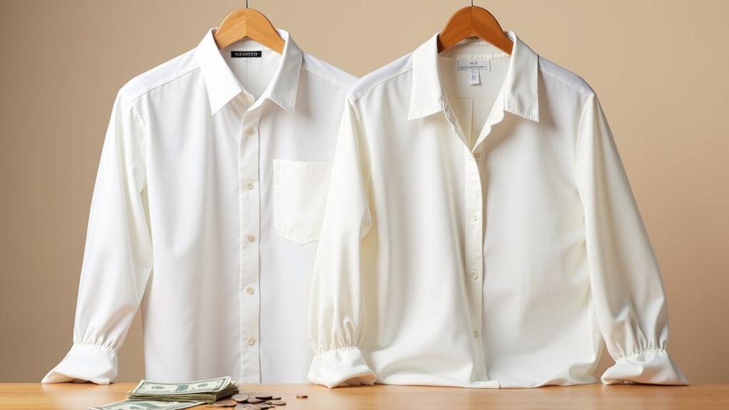 shirt and blouse pricing breakdown