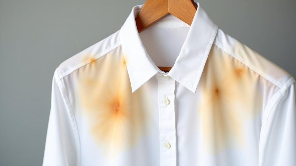 stubborn sweat stains persist