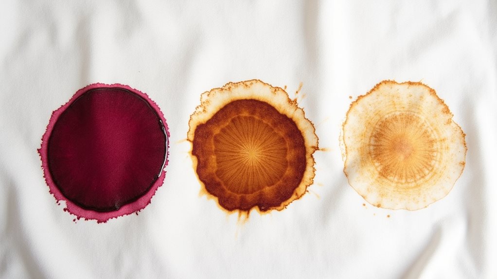 tannin stains require immediate treatment