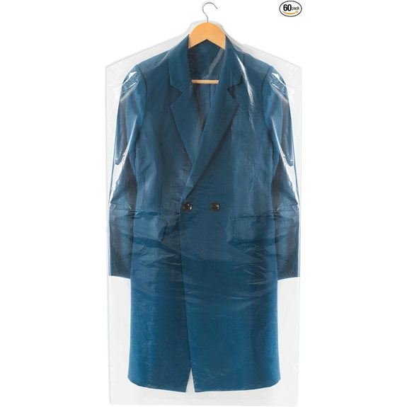 60-Pack 40-Inch Dry Cleaning Plastic Garment Bags