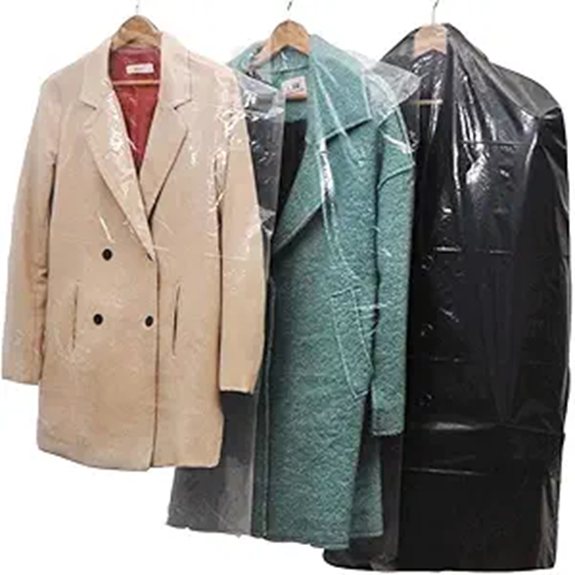 20Pcs Dry Cleaner Bags – Clear Dust Covers